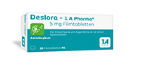 DESLORA-1A Pharma 5 mg filmom obložene tablete, 20 kom