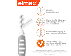 ELMEX Interdentalne četkice ISO veličina 7 1,3 mm sive, 8 komada