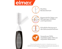 ELMEX Interdentalne četkice ISO veličina 8 1,5 mm crne, 8 komada