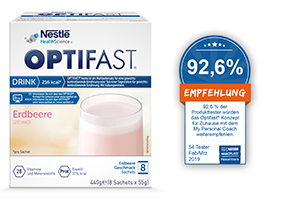 OPTIFAST Napitak jagoda u prahu, 8X55 g