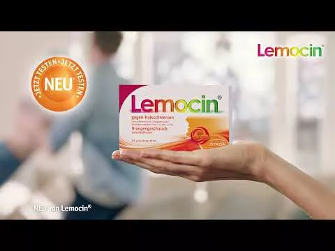 Video o proizvodu Lemocin® protiv upale grla, okus naranče, 24 kom