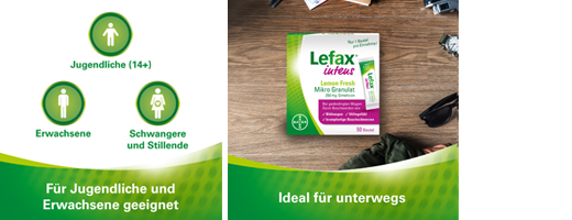 LEFAX intens Lemon Fresh Micro Granul.250 mg Sim., 50 kom