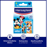 HANSAPLAST Dječje gipsane trake Mickey & Prijatelji, 20 kom