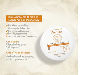 AVENE Kompaktna krema za sunčanje SPF 50 zlata, 10 g