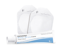 ANESDERM 25 mg/g + 25 mg/g krema + 2 flastera, 5 g