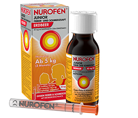 NUROFEN Junior sok od groznice i boli jagoda 40 mg/ml, 100 ml