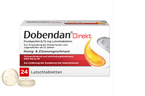 DOBENDAN Direct Fack Rood 8,75 mg lozoida, 24 ST