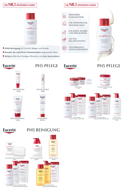EUCERIN pH5 losion za pranje osjetljive kože, 200 ml