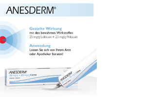 ANESDERM 25 mg/g + 25 mg/g krema + 2 flastera, 5 g
