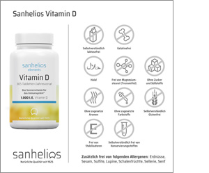 SANHELIOS Vitamin D 1.000 IU tablete, 365 kom