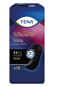 TENA SILHOUETTE Ulošci mini noir, 18 kom