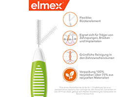 ELMEX Interdentalne četkice ISO veličina 5 0,8 mm zelene, 8 komada