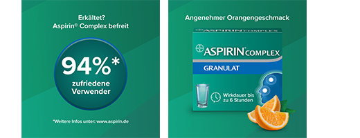 ASPIRIN COMPLEX Btl.m.Gran.z.Herst.e.Susp.z.Einn., 20 kom