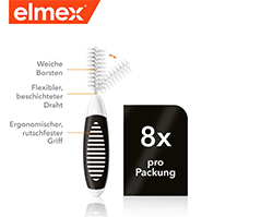 ELMEX Interdentalne četkice ISO veličina 8 1,5 mm crne, 8 komada