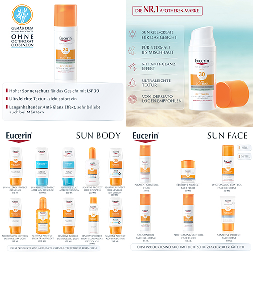 EUCERIN Sun Gel-Cream Oil Contr.Anti-Gl.Eff.LSF 30, 50 ml