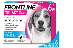 FRONTLINE Tri-Act tekuća otopina za pse 10-20kg, 6 kom