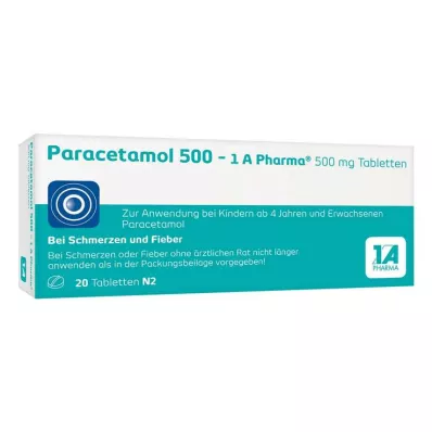 PARACETAMOL 500-1A Pharma tablete, 20 kom PARACETAMOL 500-1A Pharma tablete, 20 kom