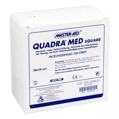 QUADRA MED kvadratne 38x38 mm trake Master Aid, 100 kom