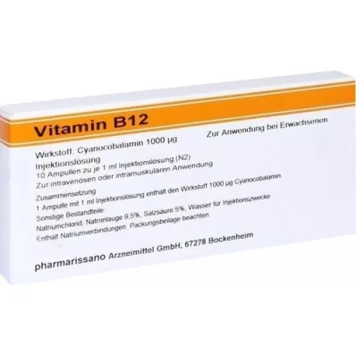 VITAMIN B12 RÖWO 1000 μg ampula, 10X1 ml