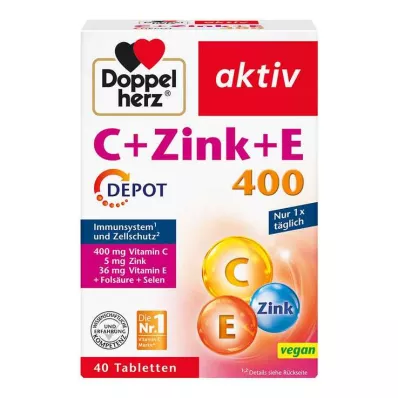 DOPPELHERZ C+Cink+E Depo tablete, 40 kom