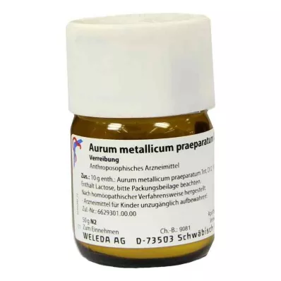 AURUM METALLICUM PRAEPARATUM D 12 Trituracija, 50 g