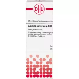 ACIDUM SULFURICUM D 12 Razrjeđenje, 20 ml