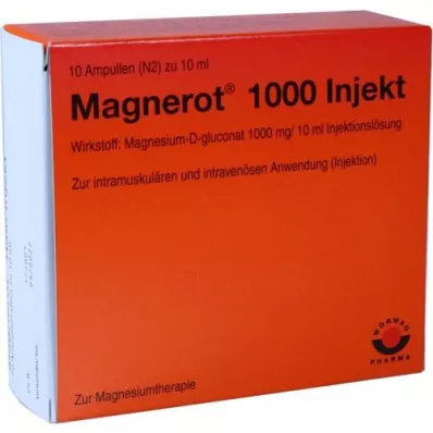 MAGNEROT 1000 injekcijskih ampula, 10X10 ml