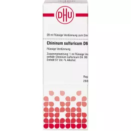 CHININUM SULFURICUM D 6 Razrjeđenje, 20 ml