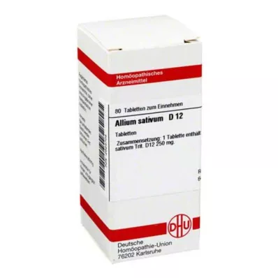 ALLIUM SATIVUM D 12 tableta, 80 kom