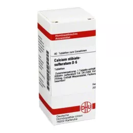 CALCIUM STIBIATO sulfuratum D 6 tableta, 80 kom