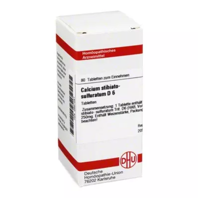 CALCIUM STIBIATO sulfuratum D 6 tableta, 80 kom