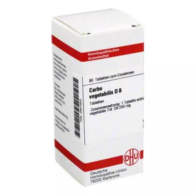 CARBO VEGETABILIS D 8 tableta, 80 kom
