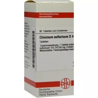 CHININUM SULFURICUM D 4 tablete, 80 kom