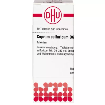 CUPRUM SULFURICUM D 6 tableta, 80 kom