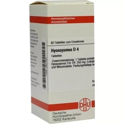 HYOSCYAMUS D 4 tablete, 80 kom