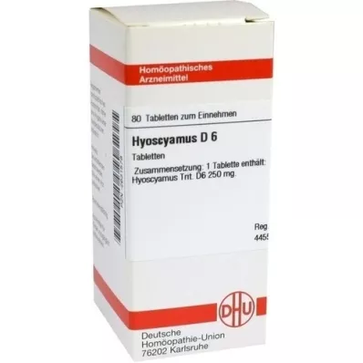 HYOSCYAMUS D 6 tableta, 80 kom