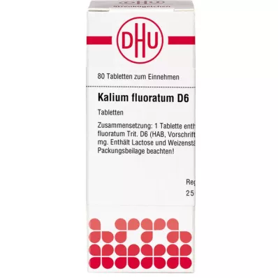 KALIUM FLUORATUM D 6 tableta, 80 kom