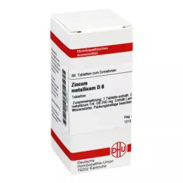 ZINCUM METALLICUM D 8 tableta, 80 kom