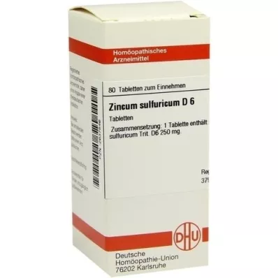 ZINCUM SULFURICUM D 6 tableta, 80 kom