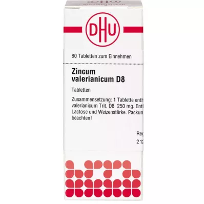 ZINCUM VALERIANICUM D 8 tableta, 80 kom