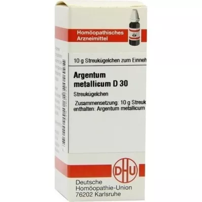 ARGENTUM METALLICUM D 30 globula, 10 g