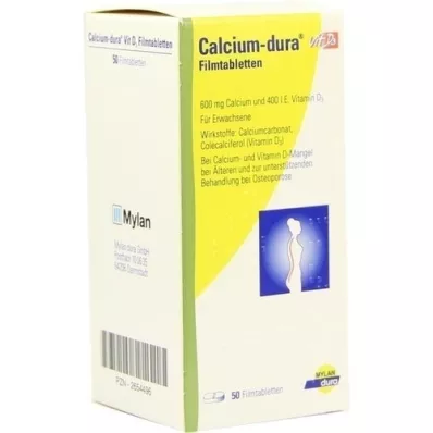 CALCIUM DURA Vit D3 filmom obložene tablete, 50 kom