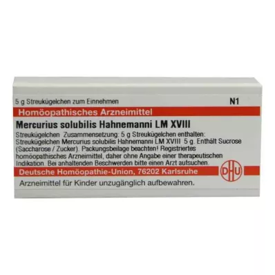 MERCURIUS SOLUBILIS Hahnemanni LM XVIII Globule, 5 g