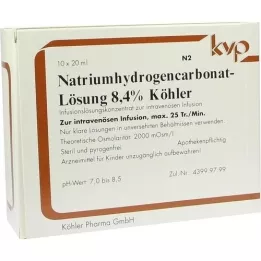 NATRIUMHYDROGENCARBONAT-Otopina 8,4% Köhler, 10X20 ml