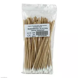 WATTESTÄBCHEN s pamučnom glavom 15 cm mala, 100 komada