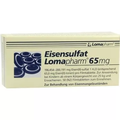 EISENSULFAT Lomapharm 65 mg obložene tab., 50 kom