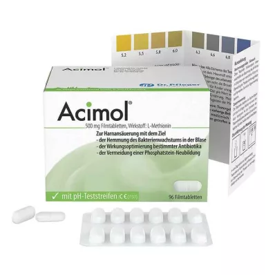 ACIMOL s pH test trakicama filmom obložene tablete, 96 kom