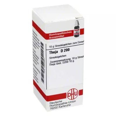 THUJA D 200 globula, 10 g THUJA D 200 globula, 10 g