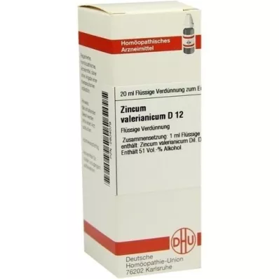 ZINCUM VALERIANICUM D 12 Razrjeđenje, 20 ml