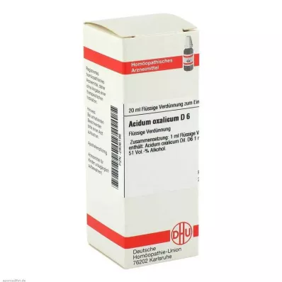 ACIDUM OXALICUM D 6 Razrjeđenje, 20 ml
